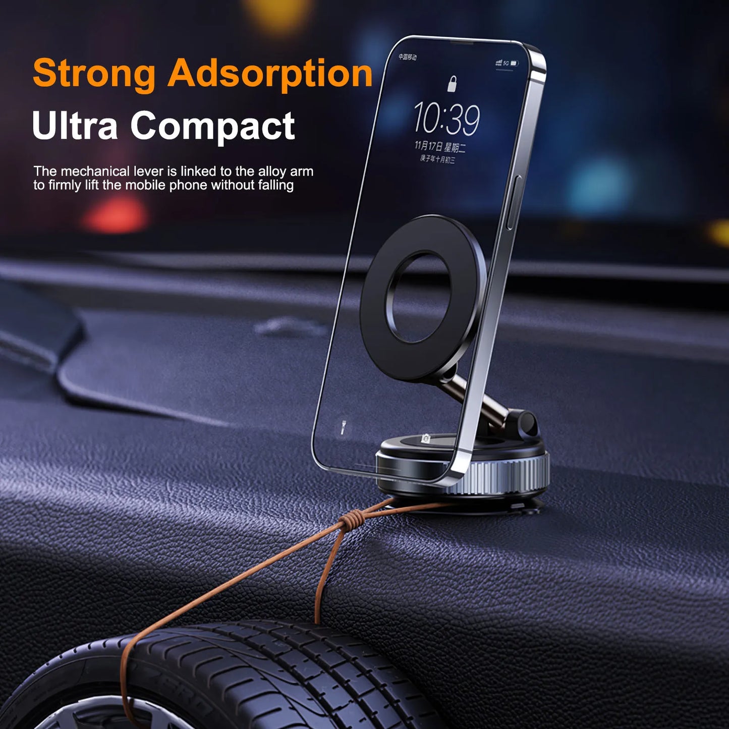 Xiaomi KO07 Magnetic Car Mount – 360° Rotation, Strong Hold, Sleek Design