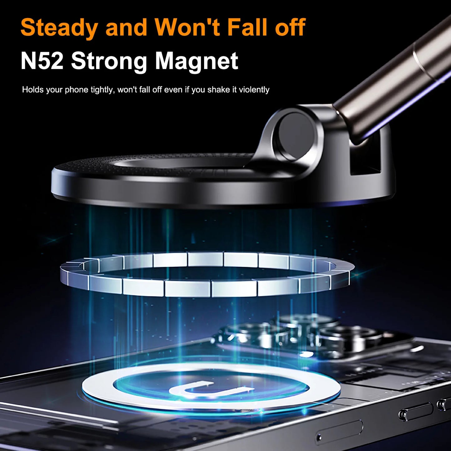 Xiaomi KO07 Magnetic Car Mount – 360° Rotation, Strong Hold, Sleek Design
